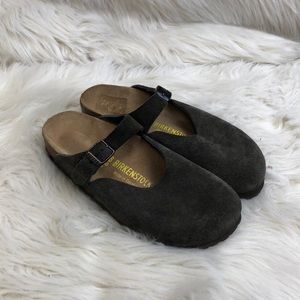 Birkenstock Boston suede leather clog